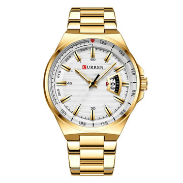 Foto de producto de un reloj Curren 8375 dorado para hombre