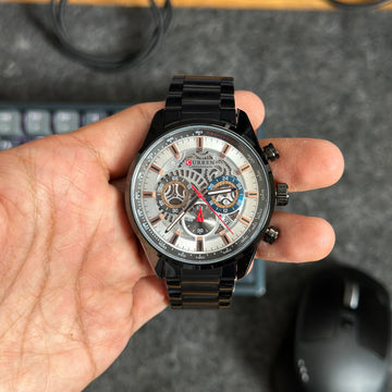 Reloj curren negro de metal para hombre