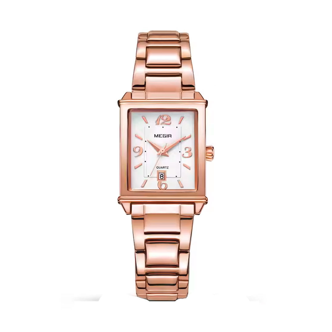 Reloj Rectangular Megir 1079 para Mujer | Clásico y Sofisticado