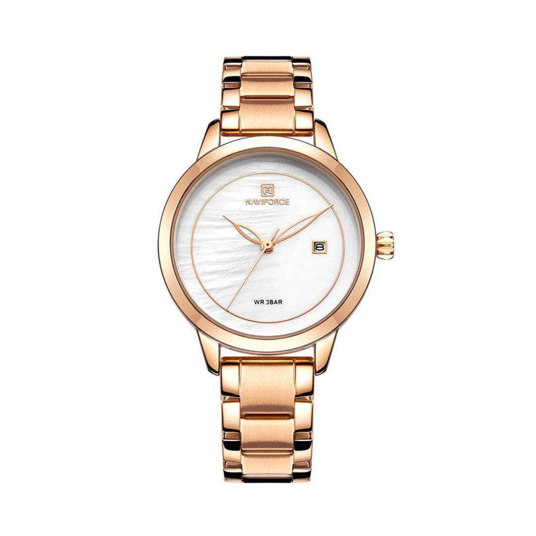 Reloj de Dama Naviforce 5008 | Elegancia Minimalista con Esfera de Nácar