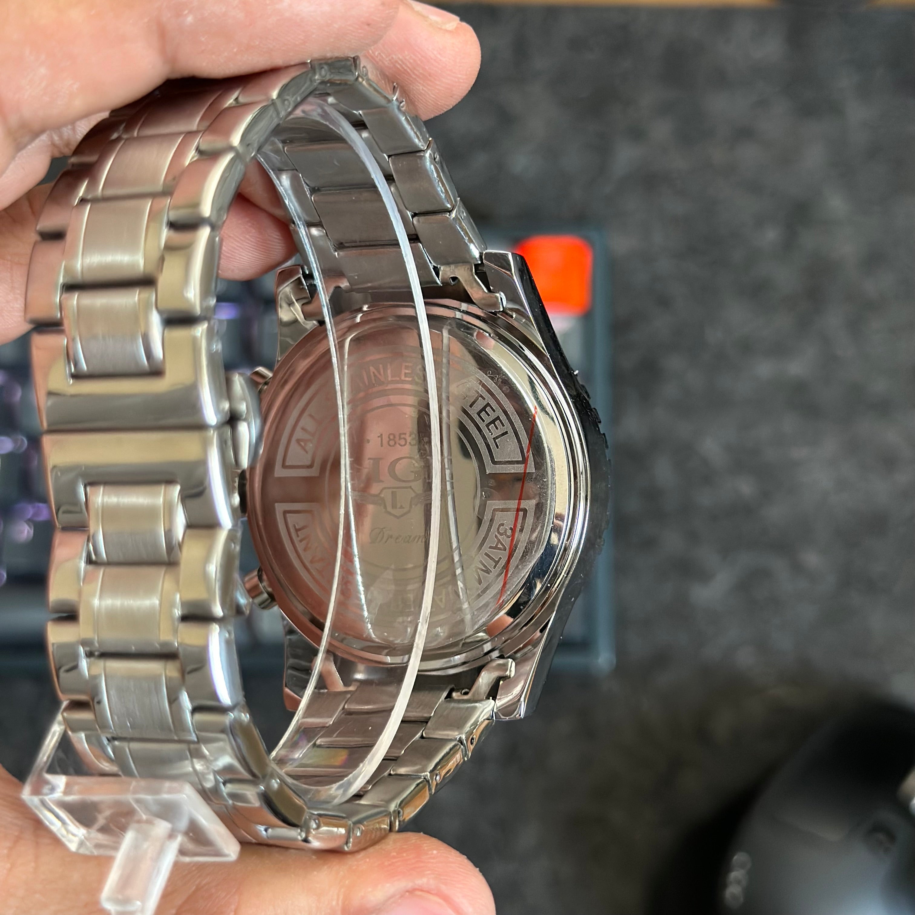 Reloj Cronógrafo LIGE 8989 para Hombre | Acero y Esfera Turquesa