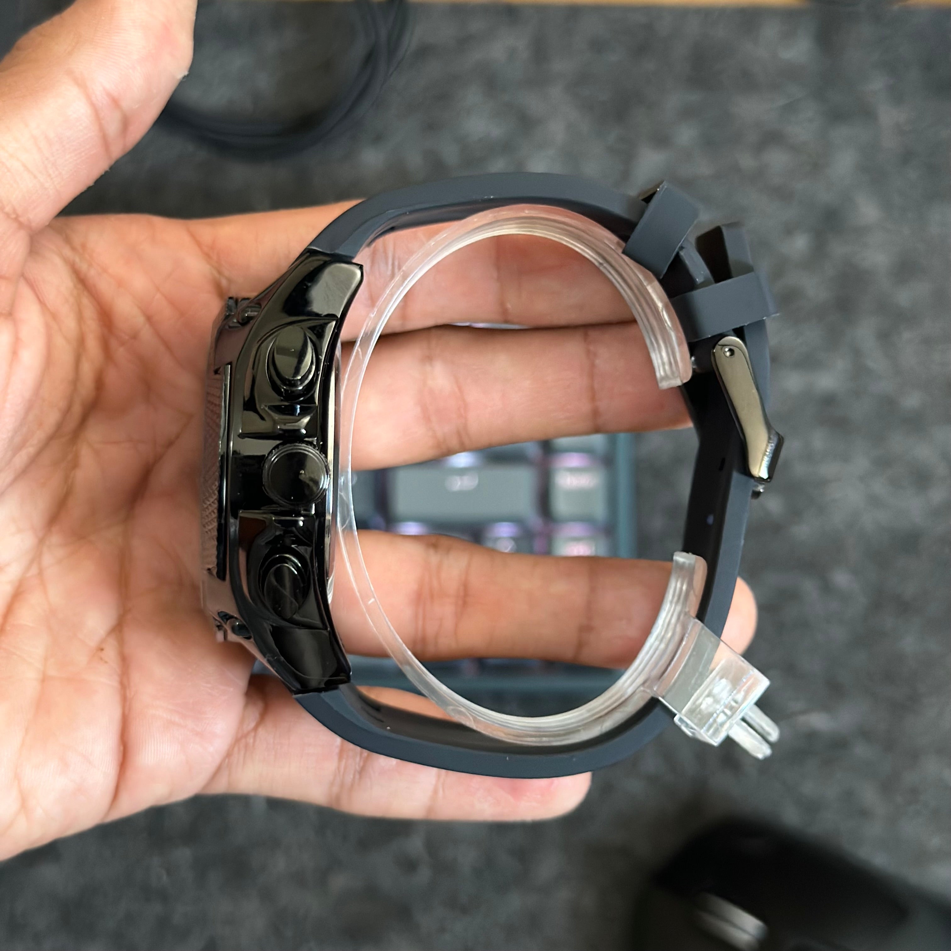Reloj Megir 2127G Cronógrafo Táctico para Hombre | Acero y Silicona
