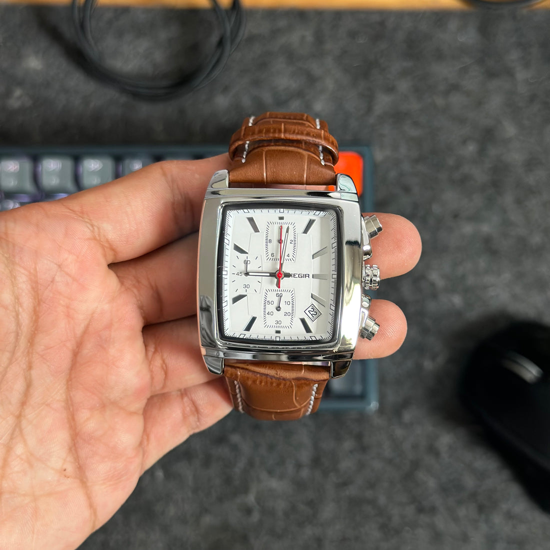 Reloj Megir elegante con correa de cuero | MG-2028