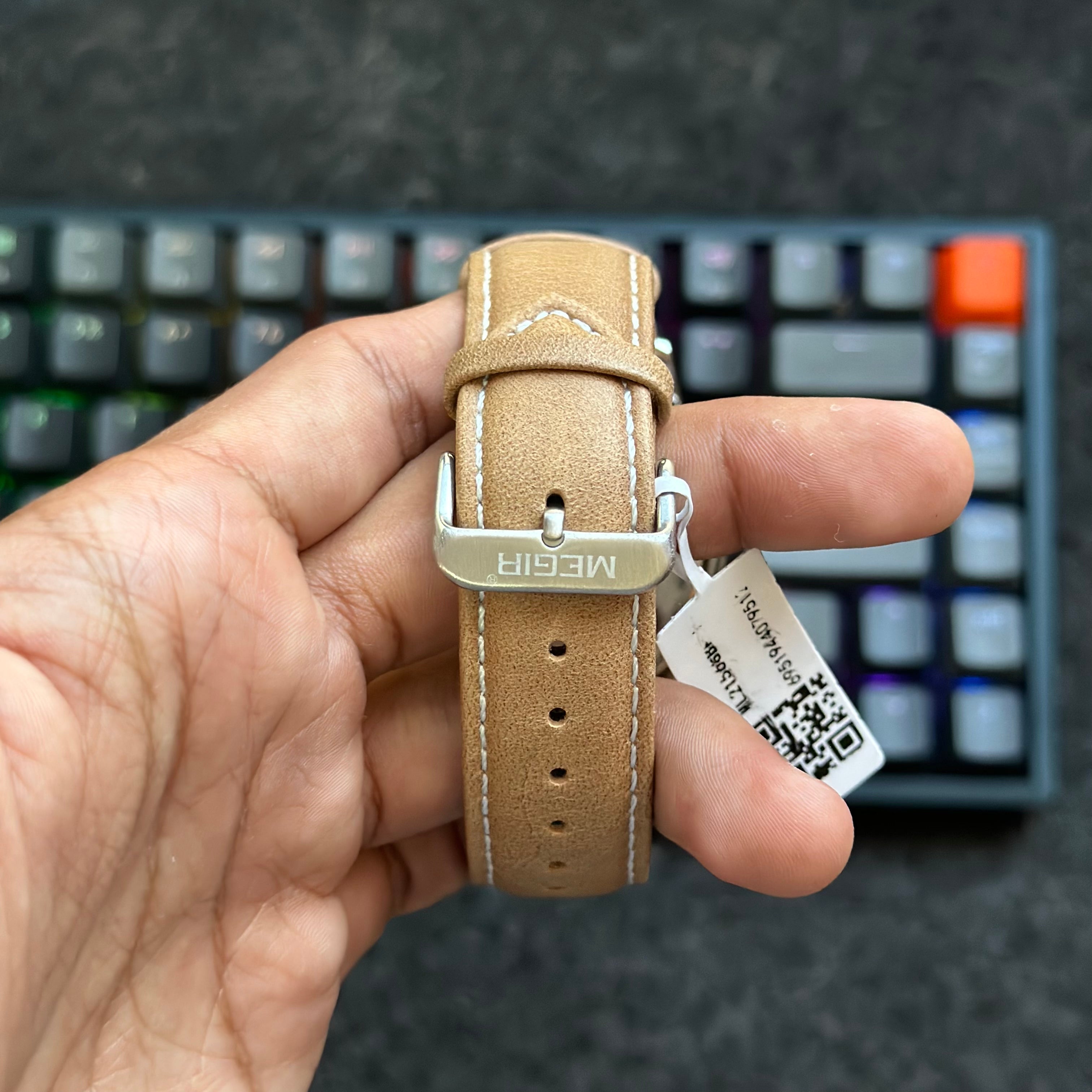 Reloj de Aviador Megir 2156 Cronógrafo para Hombre | Acero y Cuero