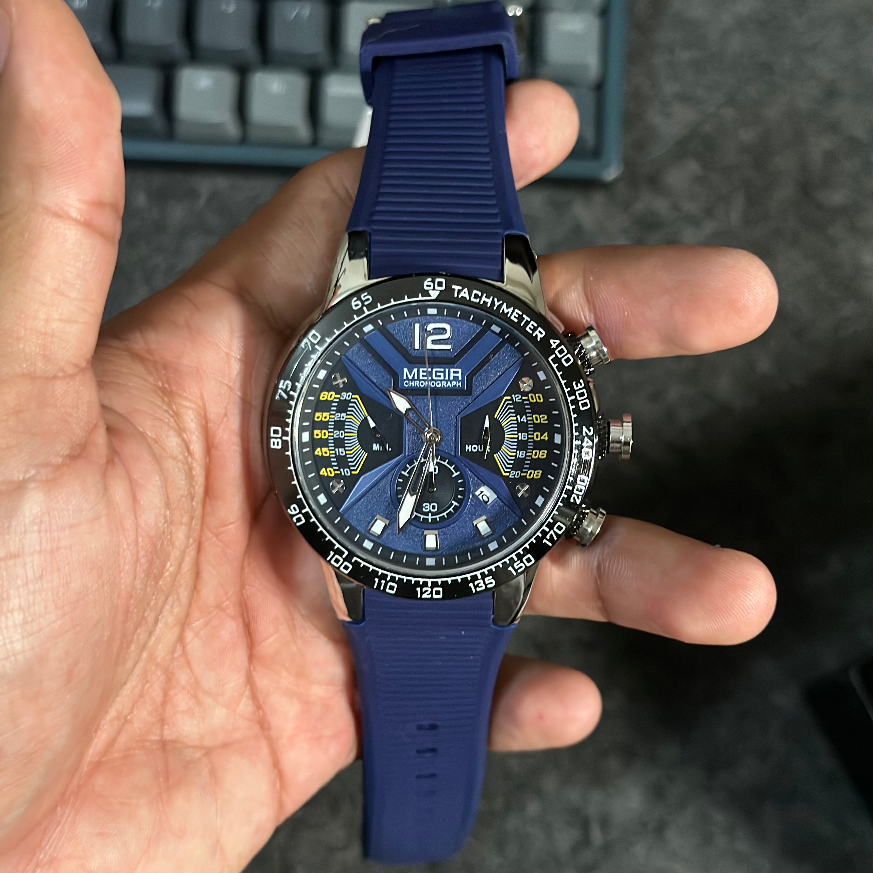 Reloj Megir 2106 Racing Cronógrafo para Hombre | Acero y Silicona