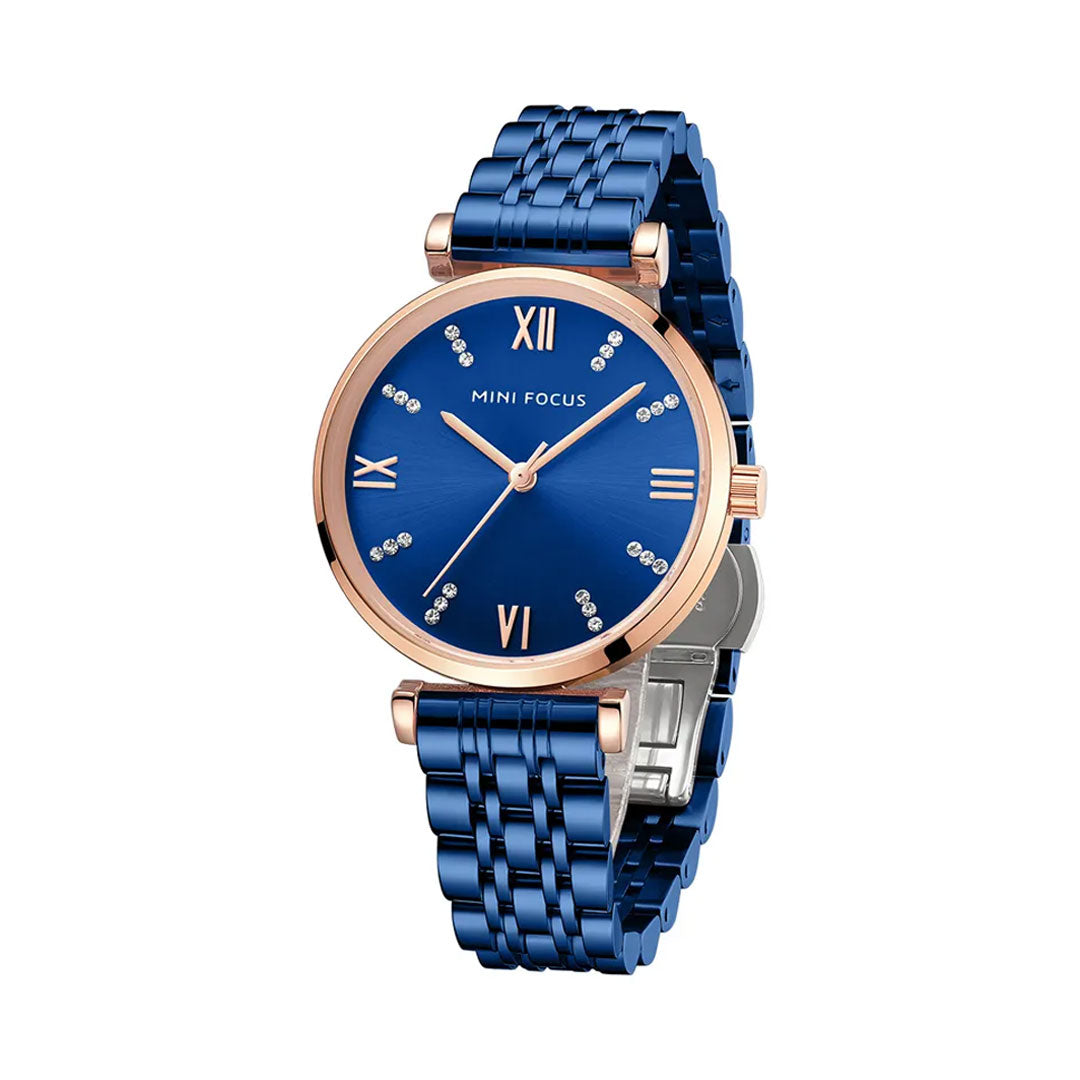 Moderno Reloj Minifocus Azúl para Mujer | MF-4303