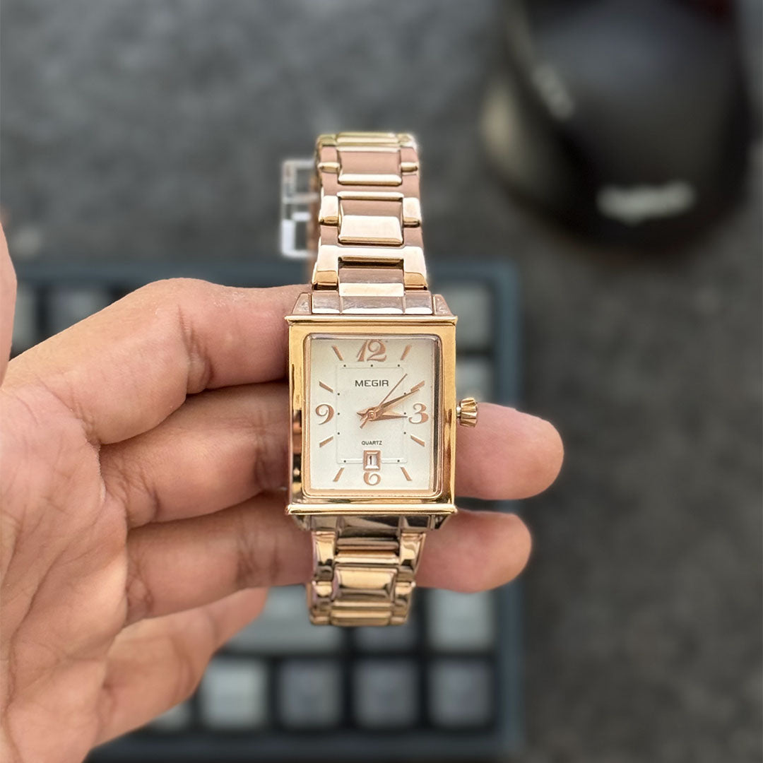 Reloj Rectangular Megir 1079 para Mujer | Clásico y Sofisticado