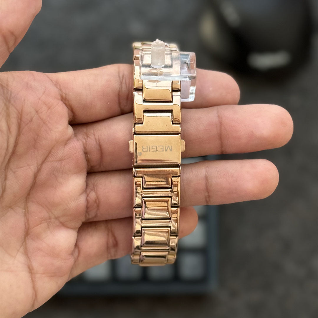 Reloj Rectangular Megir 1079 para Mujer | Clásico y Sofisticado