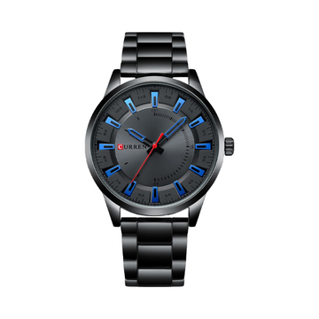 Moderno Reloj Curren negro con azúl para hombre | CR-8406