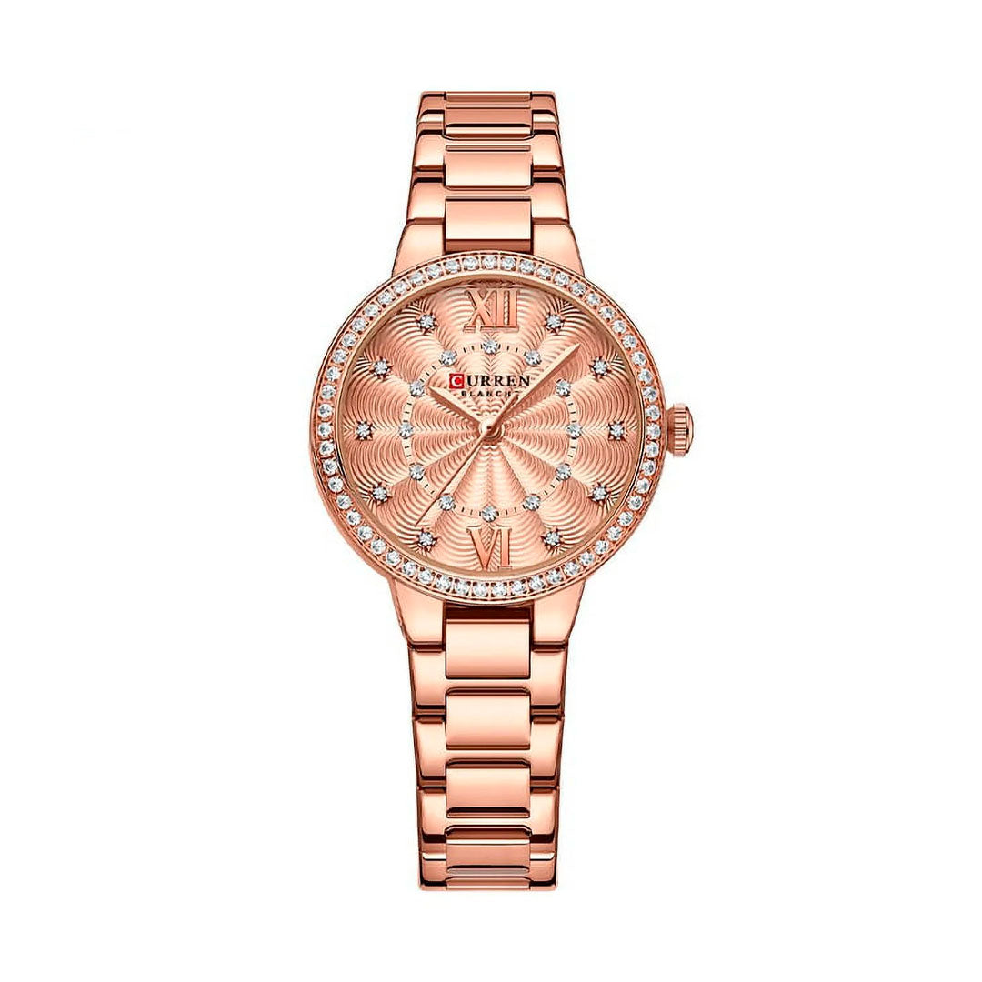 Foto producto hermoso reloj Curren oro rosa para dama