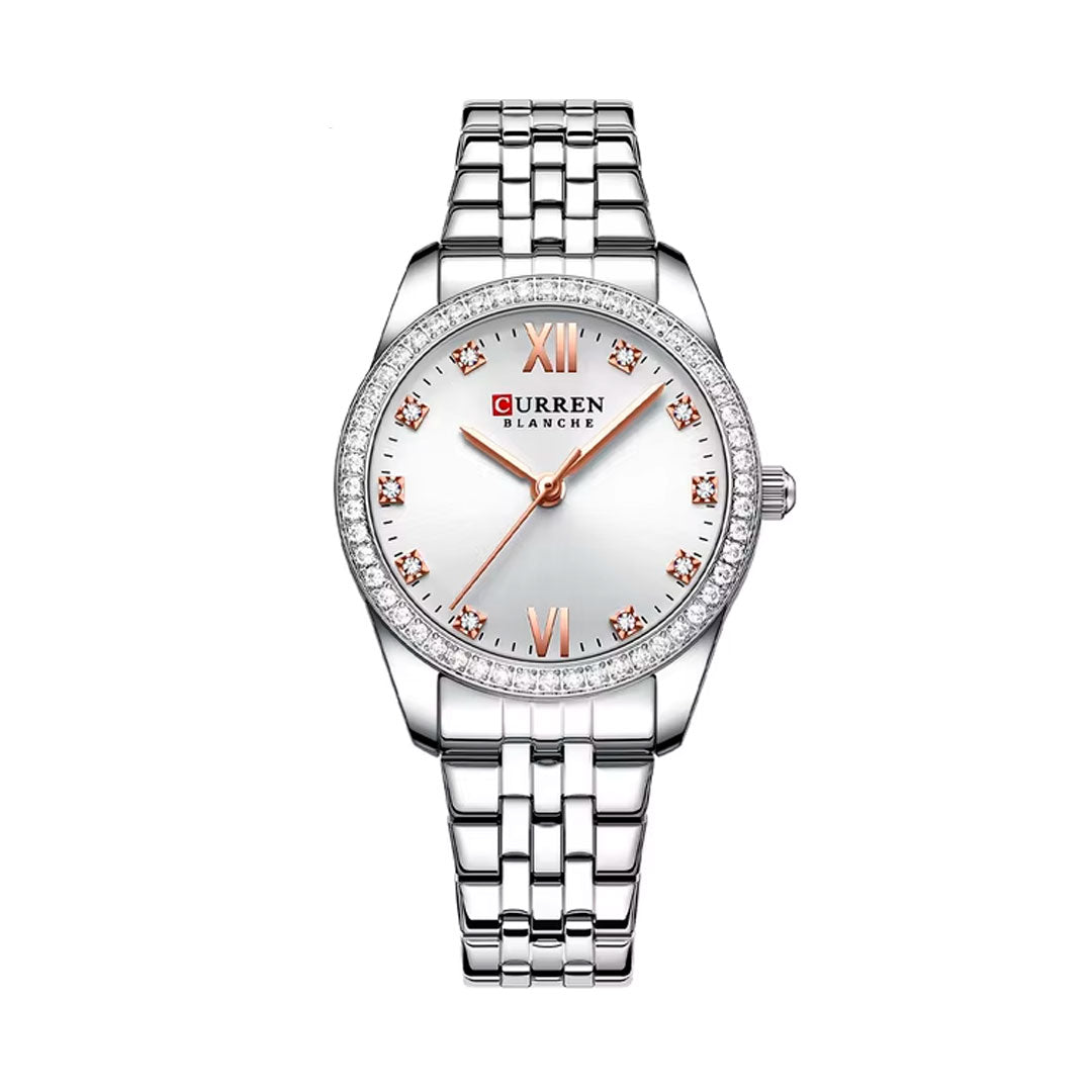 Foto producto elegante reloj oro rosa Curren para mujer