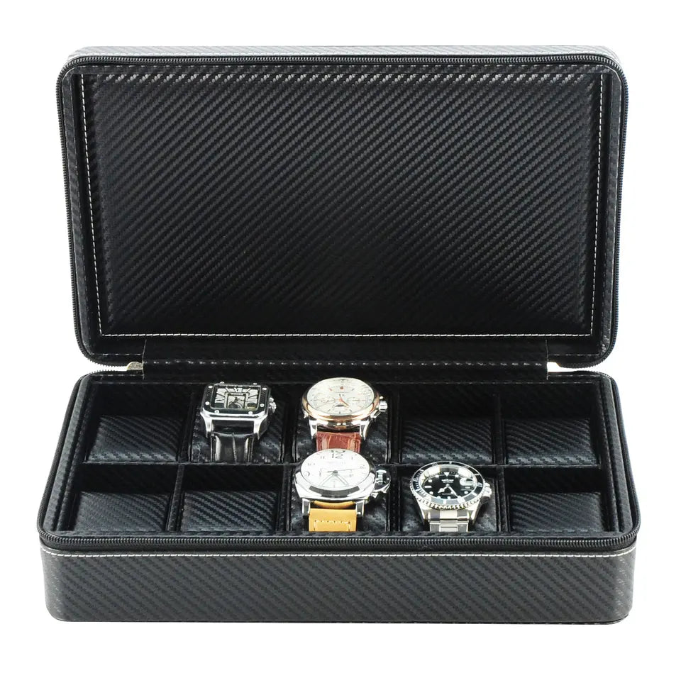 Estuche de Viaje para 10 Relojes | Organizador de Lujo