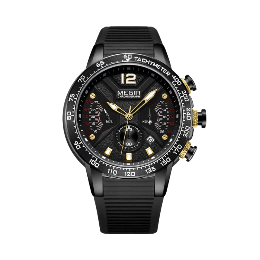 Reloj Megir 2106 Racing Cronógrafo para Hombre | Acero y Silicona