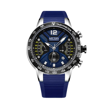 Reloj Megir 2106 Racing Cronógrafo para Hombre | Acero y Silicona