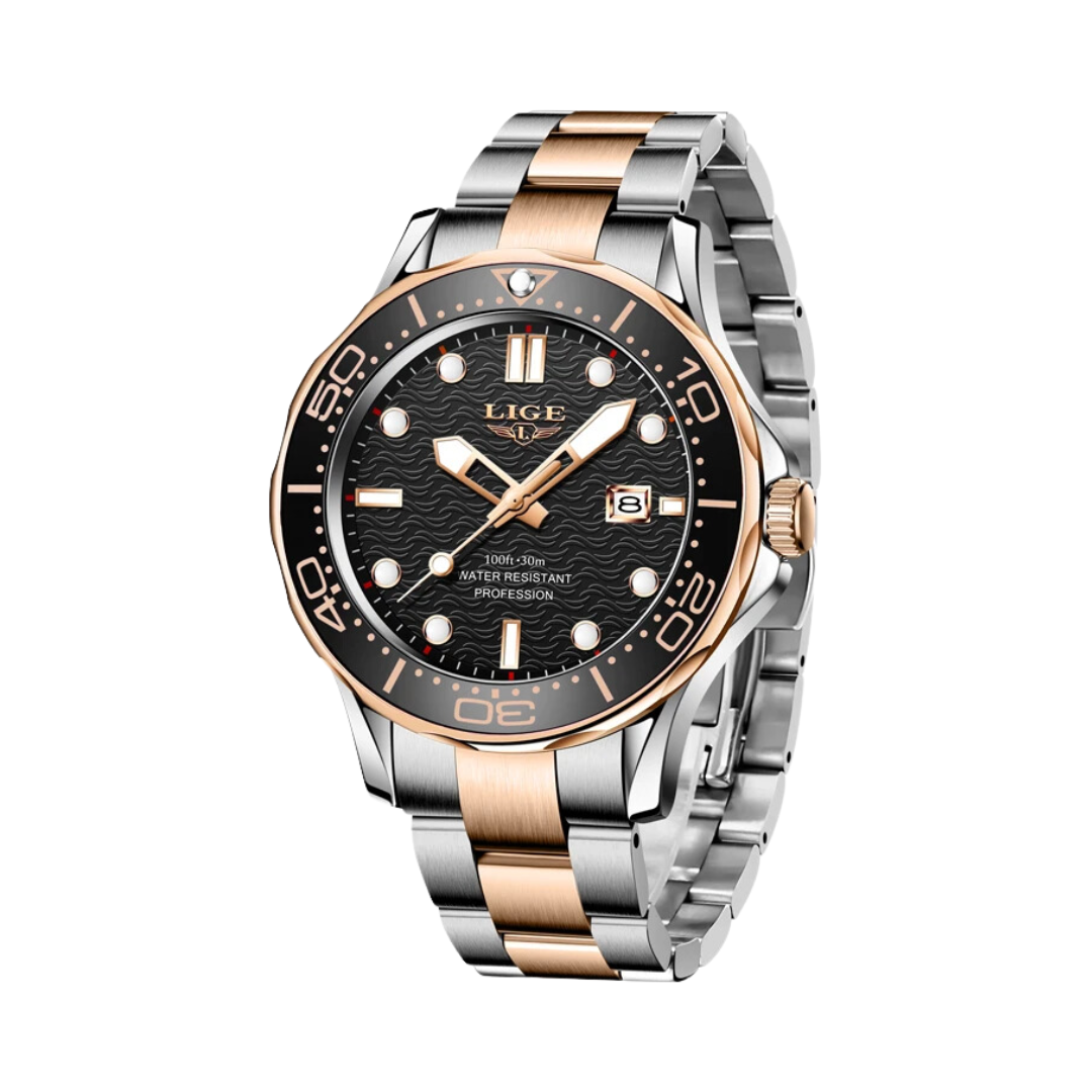 Reloj LIGE 8936 Bicolor para Hombre | Presencia y Estilo Clásico
