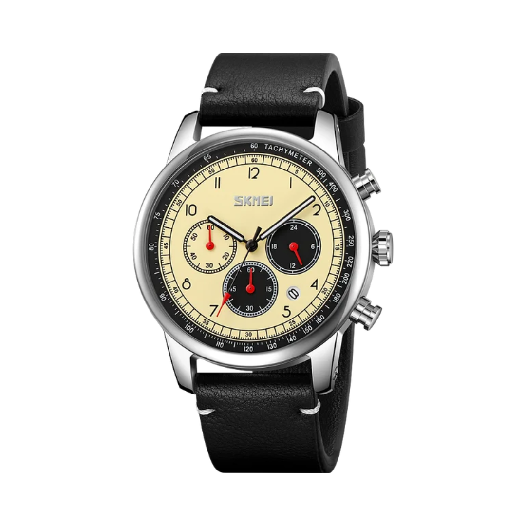 Reloj Skmei 9318 para Hombre | Diseño Clásico Cronógrafo y Correa de Cuero
