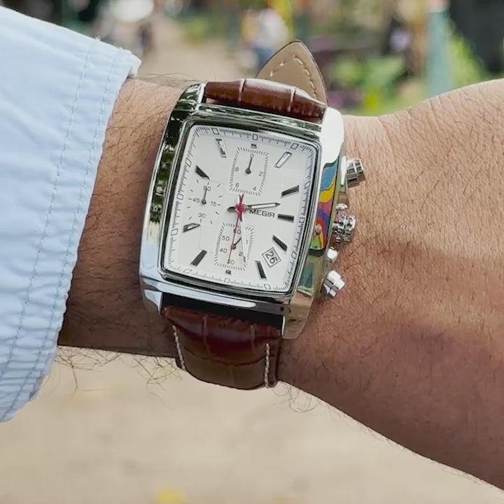 Reloj Megir 2028 Rectangular para Hombre | Carácter y Estilo Moderno