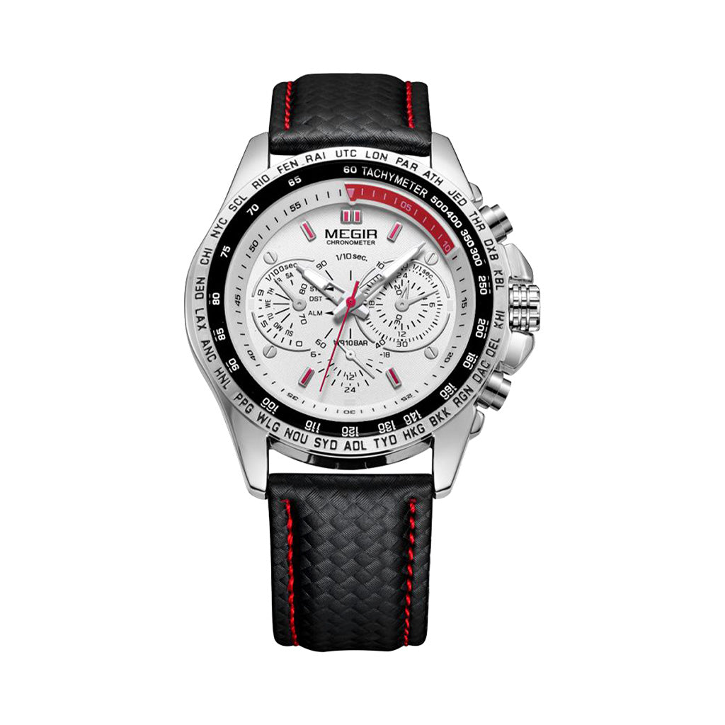 Reloj Megir de cuarzo para hombre casual y elegante | Cronógrafos Decorativos. MG-1010