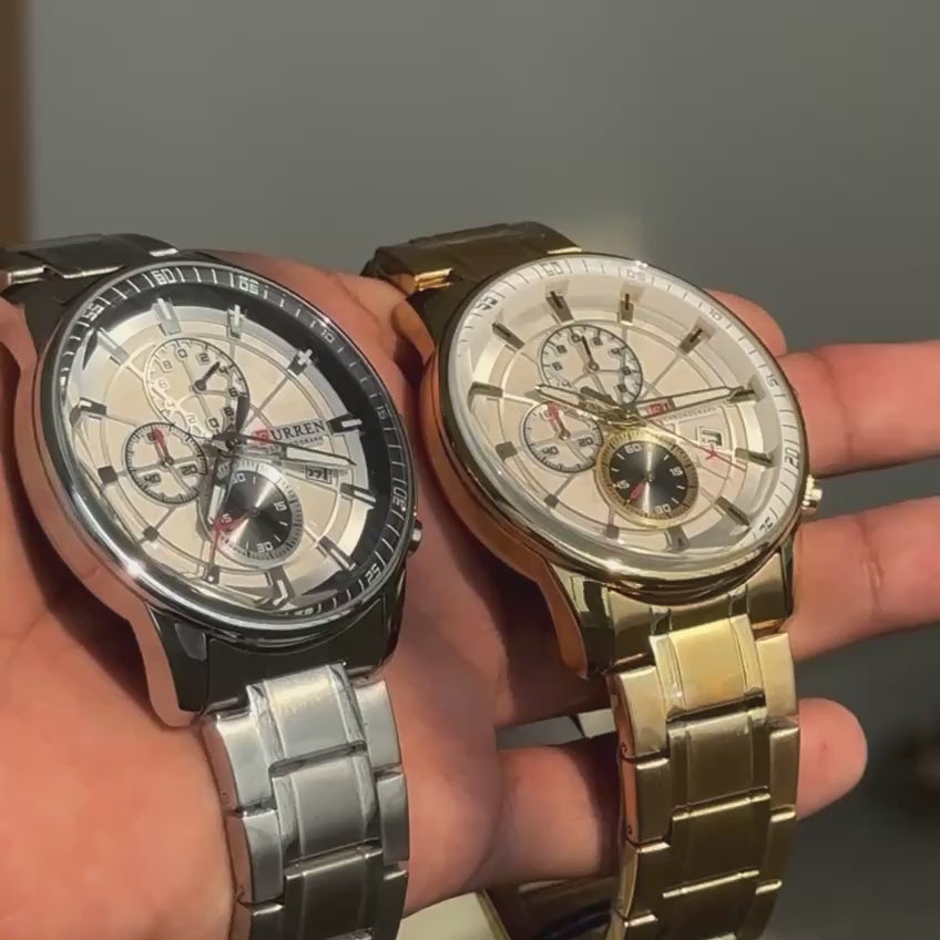 Reloj Curren 8362 Cronógrafo Ejecutivo para Hombre | Acero
