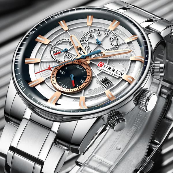 Reloj Curren 8362 Cronógrafo Ejecutivo para Hombre | Acero