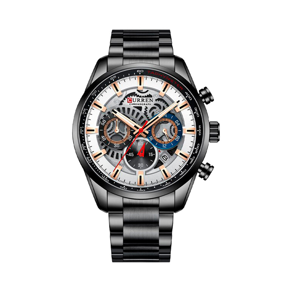 Foto producto de un elegante reloj Curren 8391 negro de metal para hombre