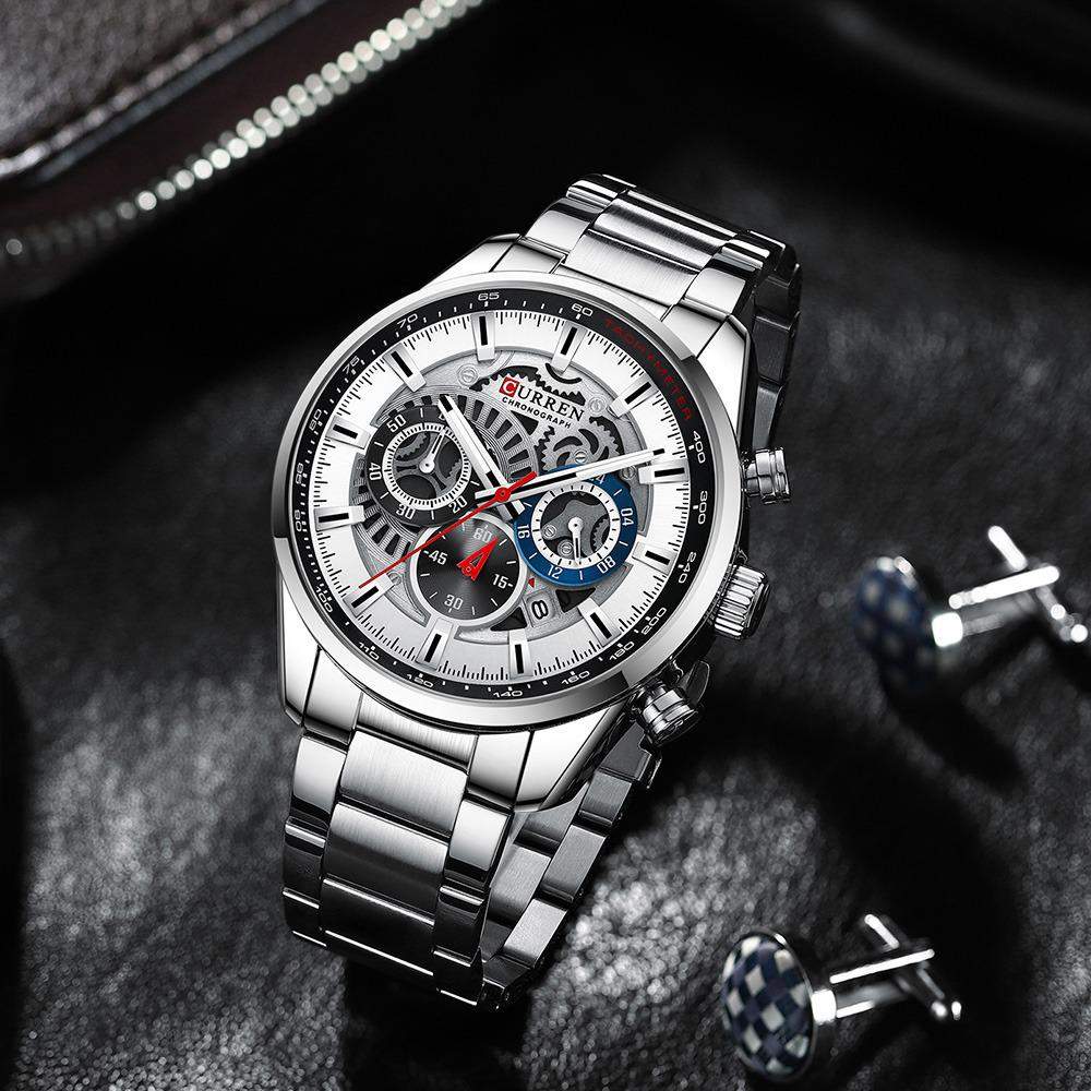 Reloj Cronógrafo Curren 8391 Skeleton para Hombre | Metal